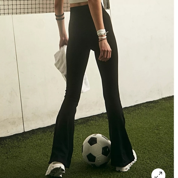 Free People FP Movement Good Karma High Waist Flare Pants Bottoms NEW - Picture 2 of 5